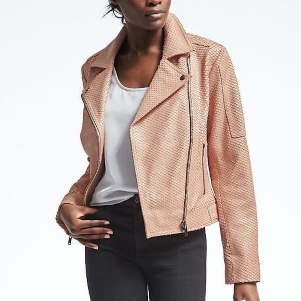 NWOT Banana Republic Heritage Leather Moto Jacket